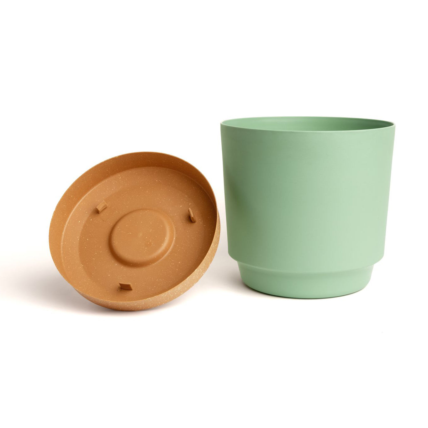 9.5" Contemporary Flower Pot with Saucer
