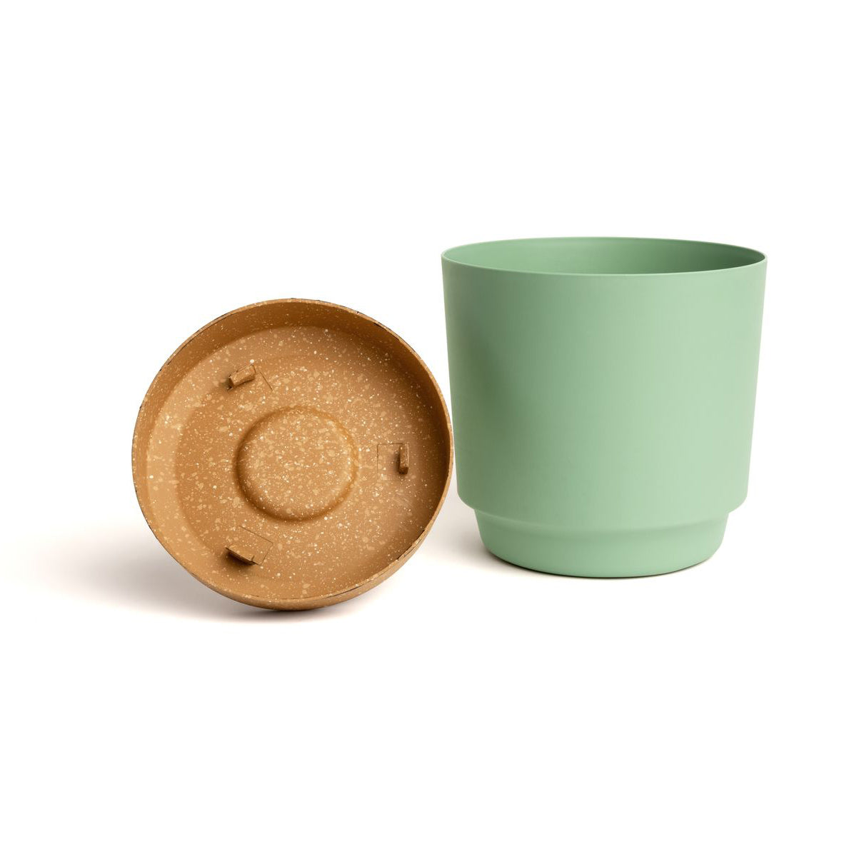 8" Contemporary Flower Pot with Saucer