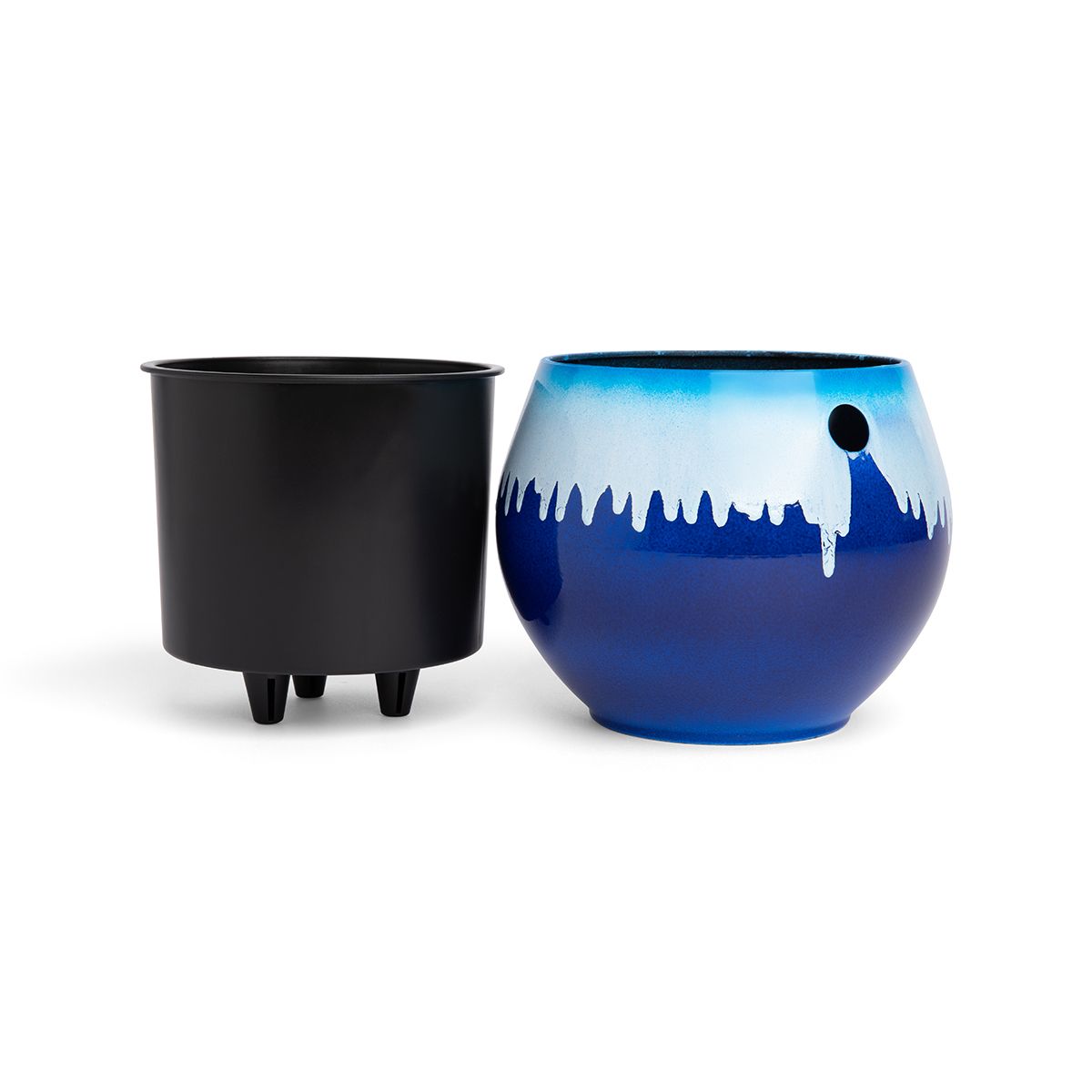 6 inch  Self Watering Pot - Blizzard Blue